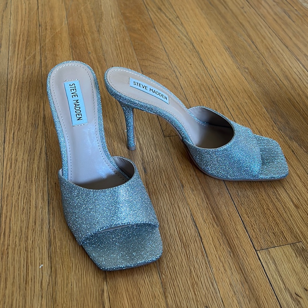Silver Sparkly High Heels